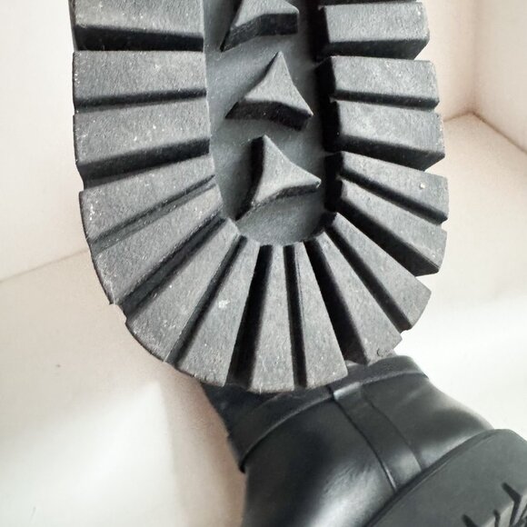 Zara Black Leather Pull on Classic Boots 42 - Picture 8 of 8